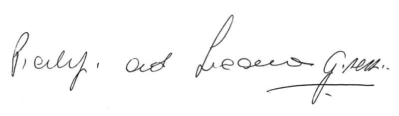 Handwritten signatures of Pierluigi and Luciana Giachi