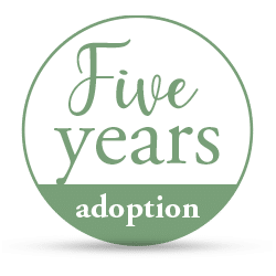 Five years adoption badge