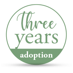 Three years adoption badge